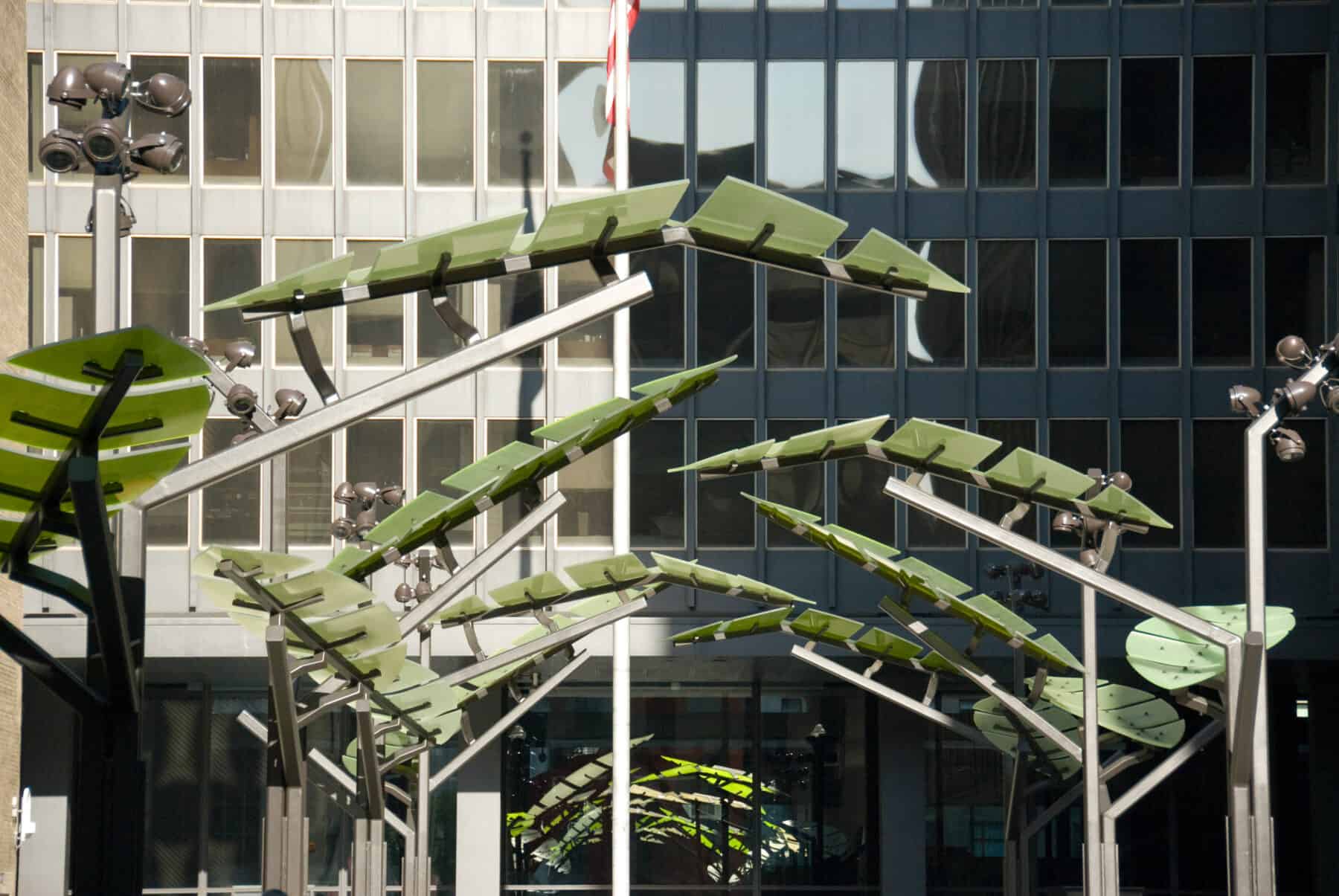 Custom Fabrication of Architectural Acrylic Tree Leaves with Metal Branches from Construction Specialty Projects by Commercial Builder & General Contractor Structural Enterprises